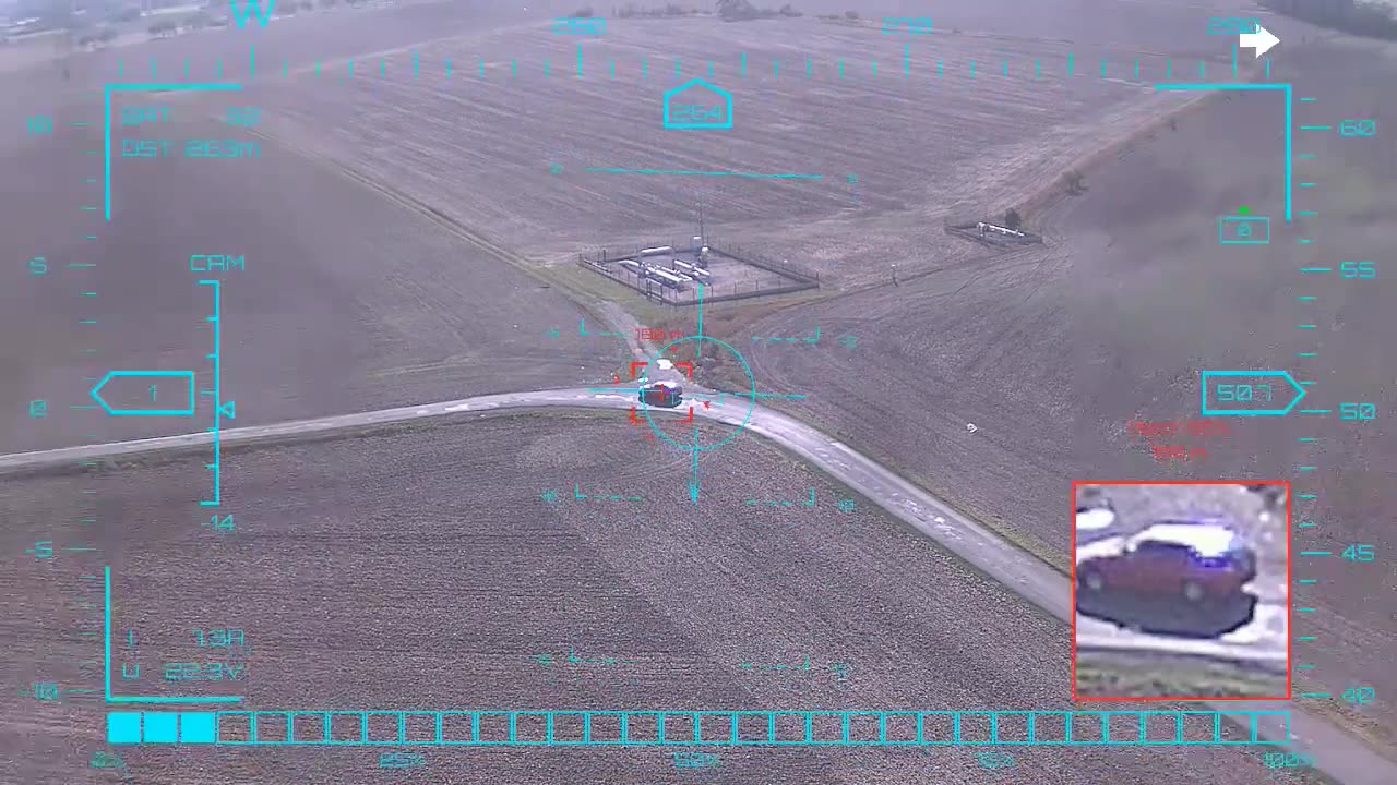 Red estate down the avenue — onboard AI target lock and real-time tracking from a UAV, FPV goggles DVR